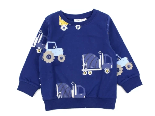 Name It estate blue landbrugsmaskiner sweatshirt